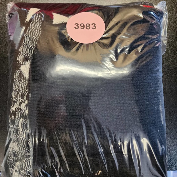 Vintage Dana Scott Argyle Red Floral Multipattern Chunky Knit Grandma Sweater - Picture 7 of 7